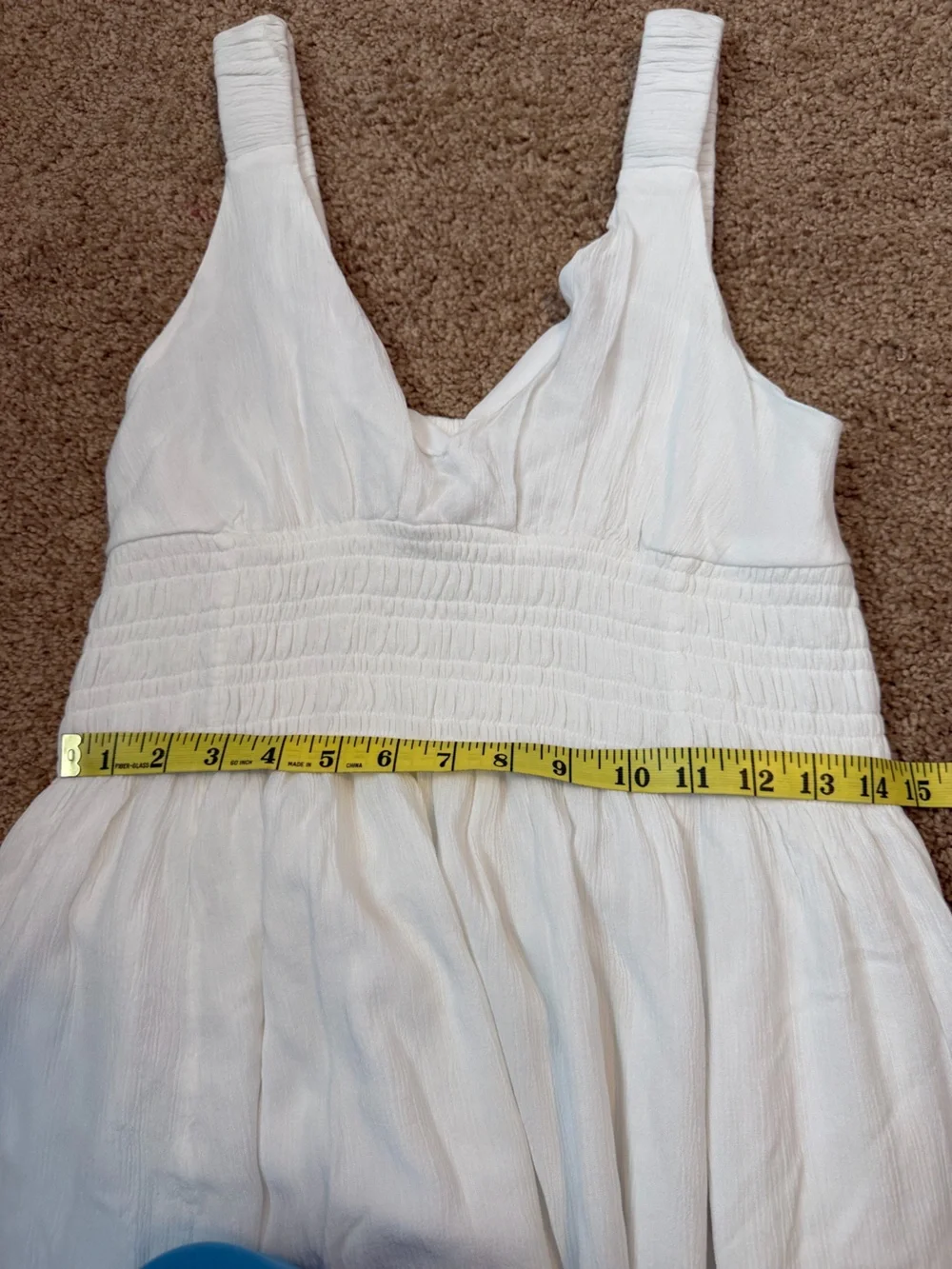 Abercrombie & Fitch white v-neck linen dress